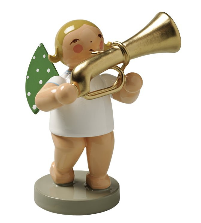 Engel mit Basstrompete - blondes Haar