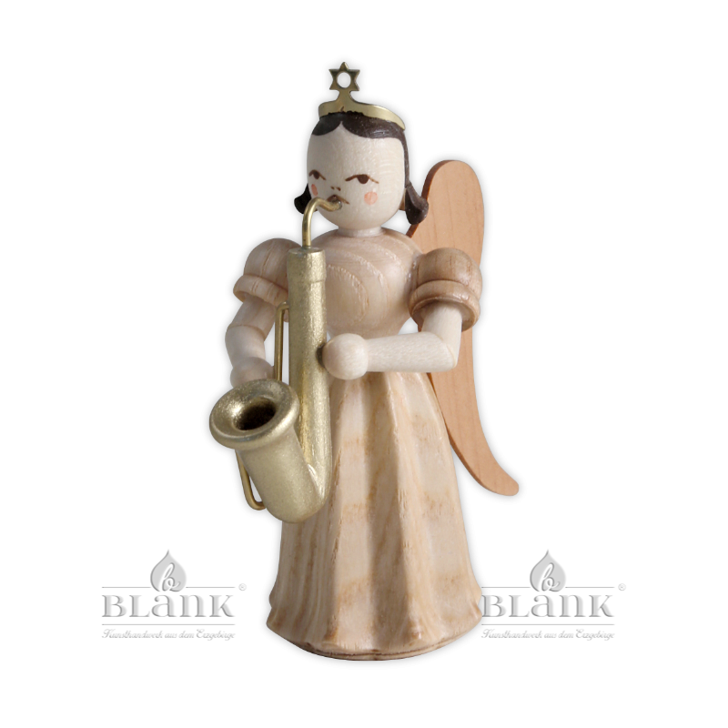 Blank - Faltenlangrockengel mit Saxophon