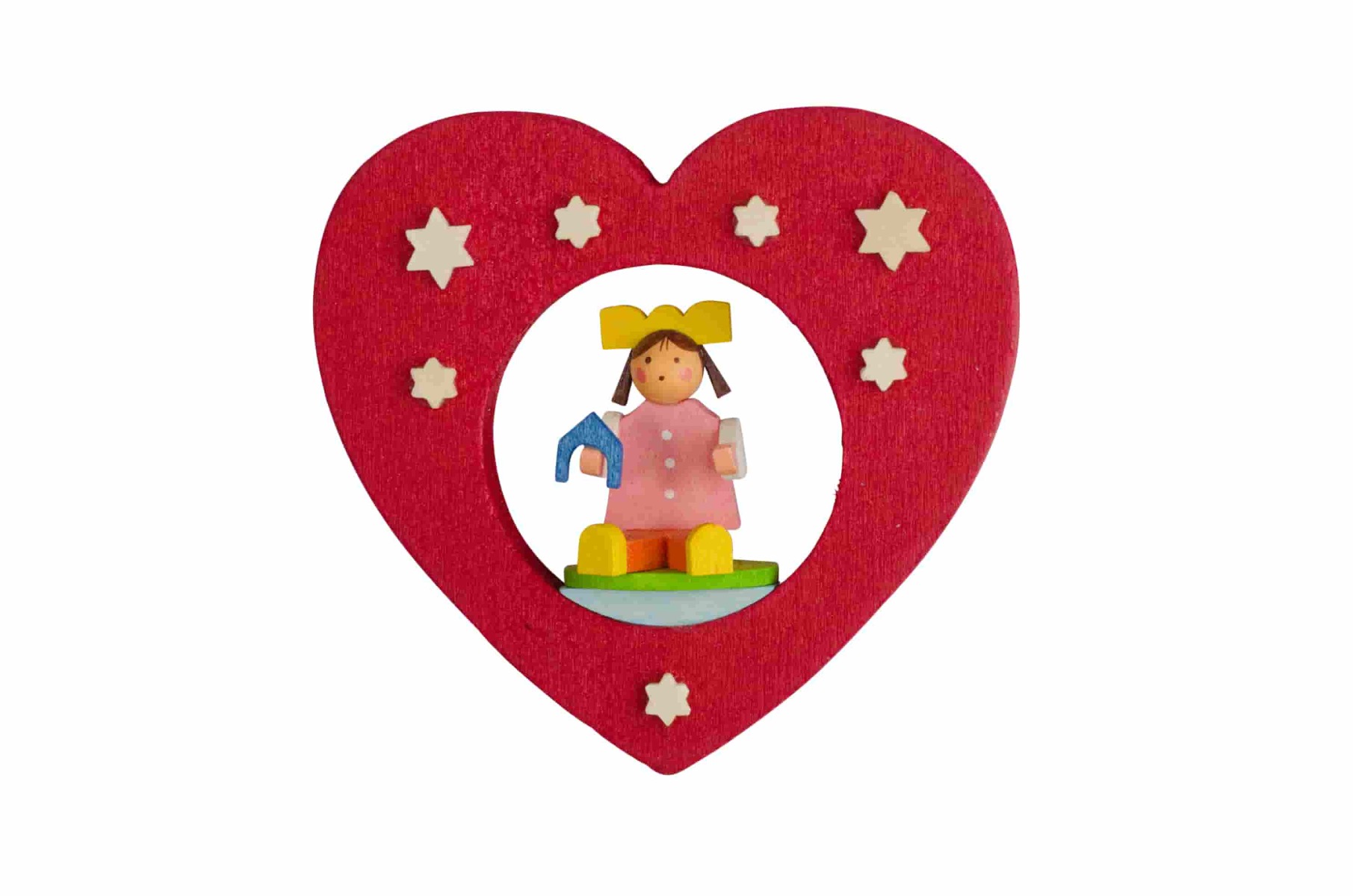 Herz mit Puppe als Baumschmuck - Auslaufartikel