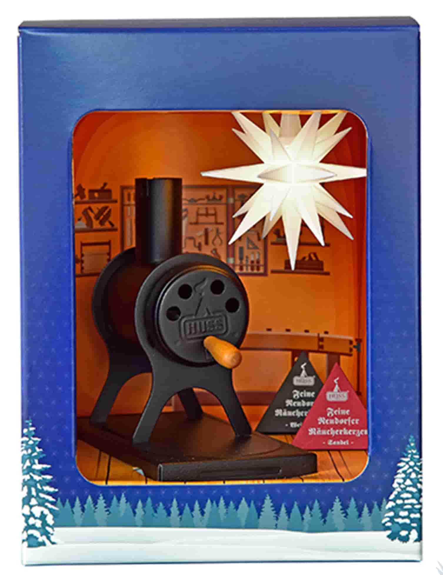 HUSS "Weihnachtsduft und Sternenglanz" blau
