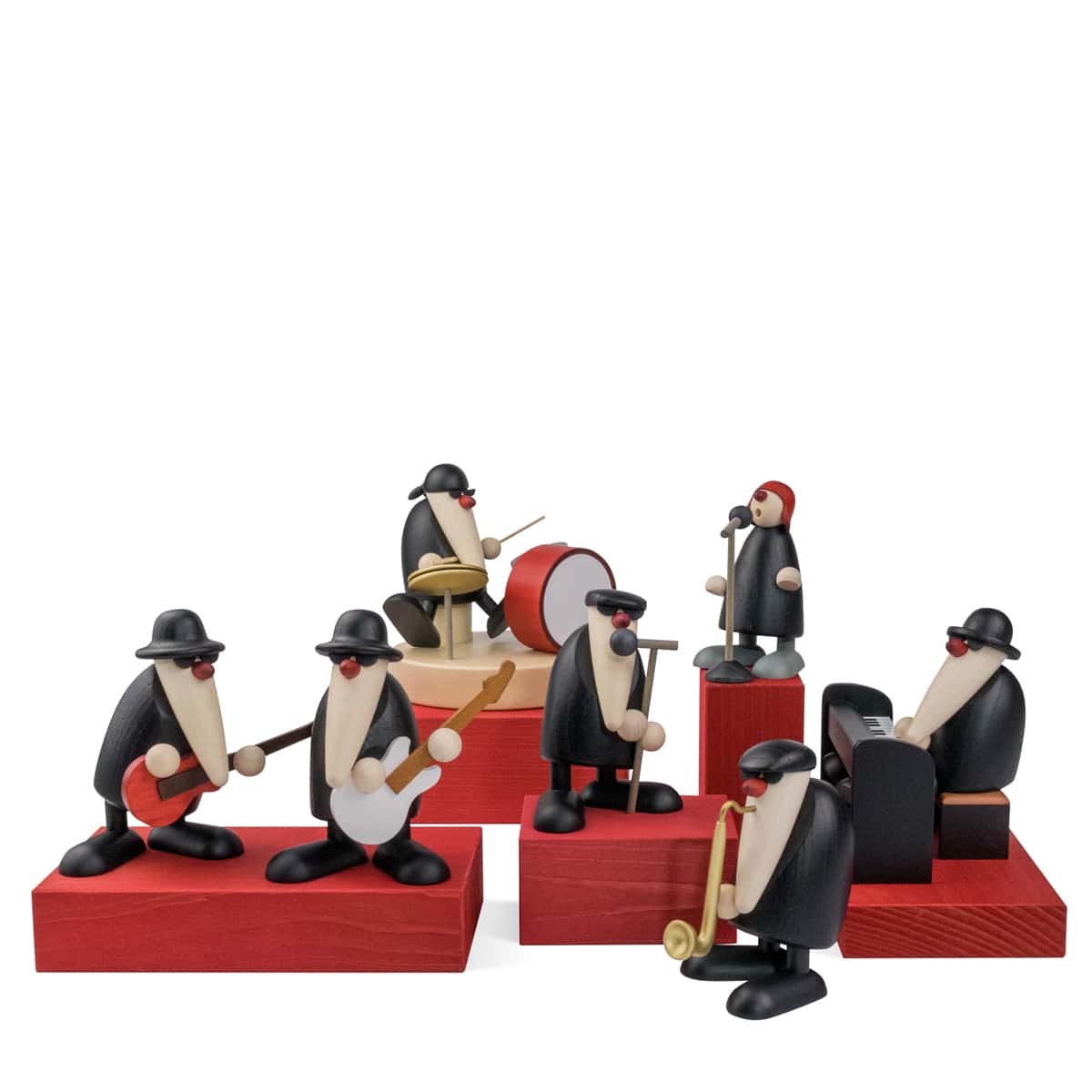 Deko-Klötze, 5-tlg., rot