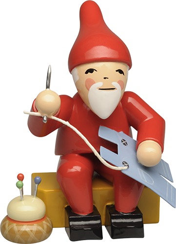 Heinzelmännchen mit Nadel und Faden