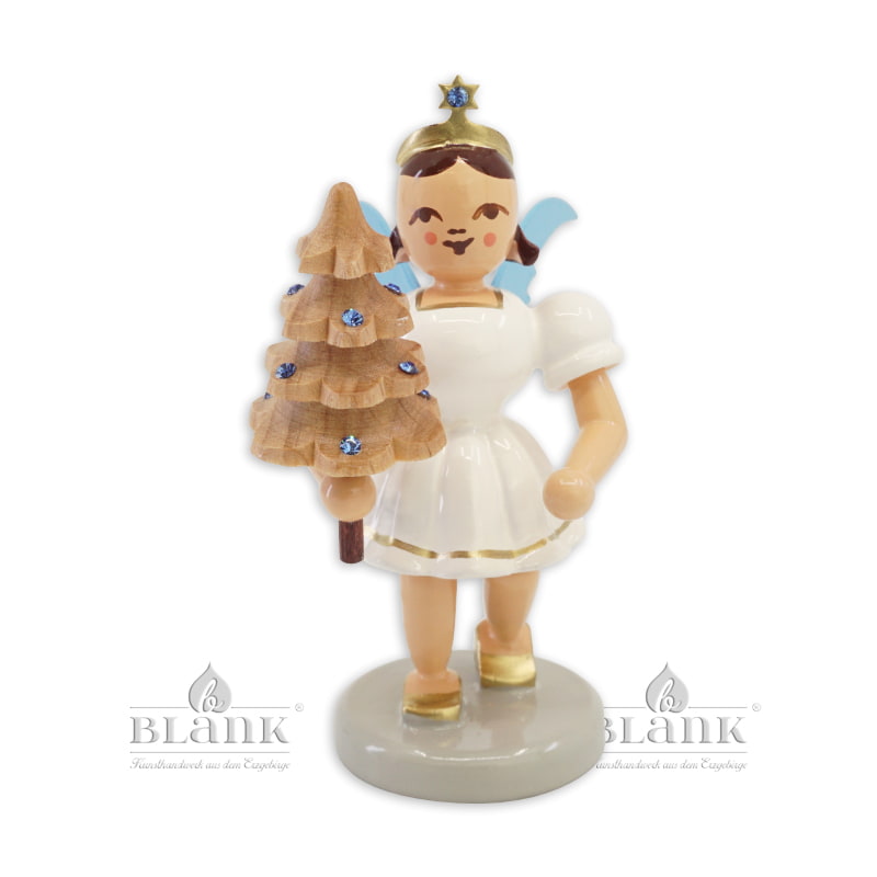 Blank - Kurzrockengel farbig mit Bäumchen und Preciosa-Kristallen