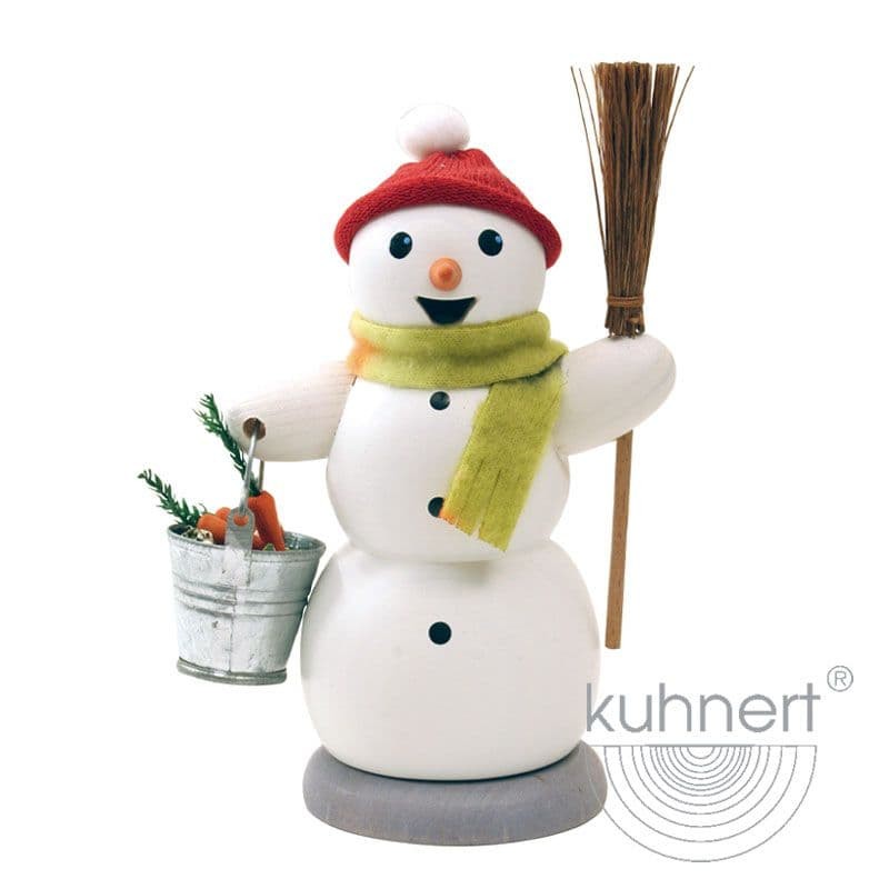 Schneemann mit Eimer und Besen - Auslaufartikel