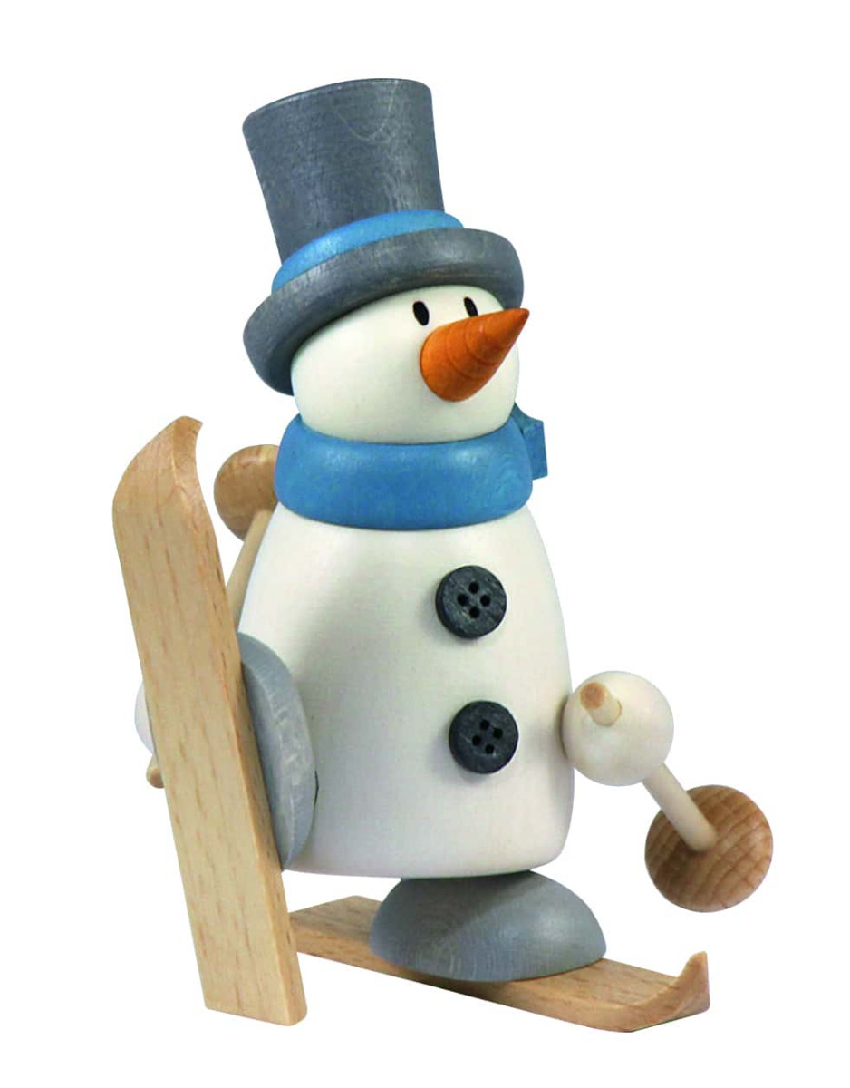 Schneemann Fritz mit Ski