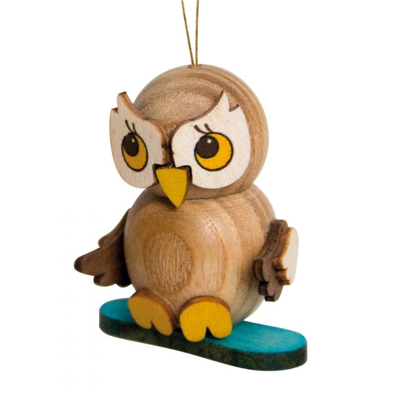 Baumbehang Eulenkind mit Snowboard - Auslaufartikel