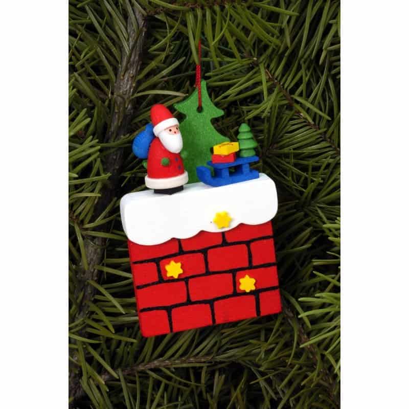 Baumbehang Kamin mit Weihnachtsmann - Auslaufartikel