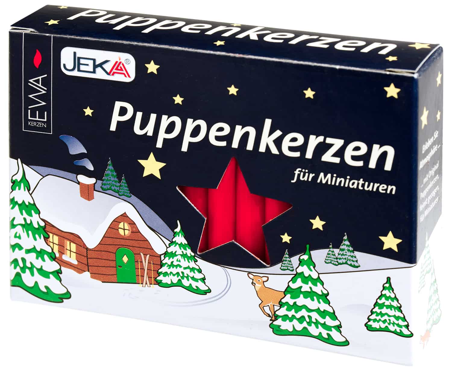 Puppenkerzen EWA 20 Stück 10x65mm rot