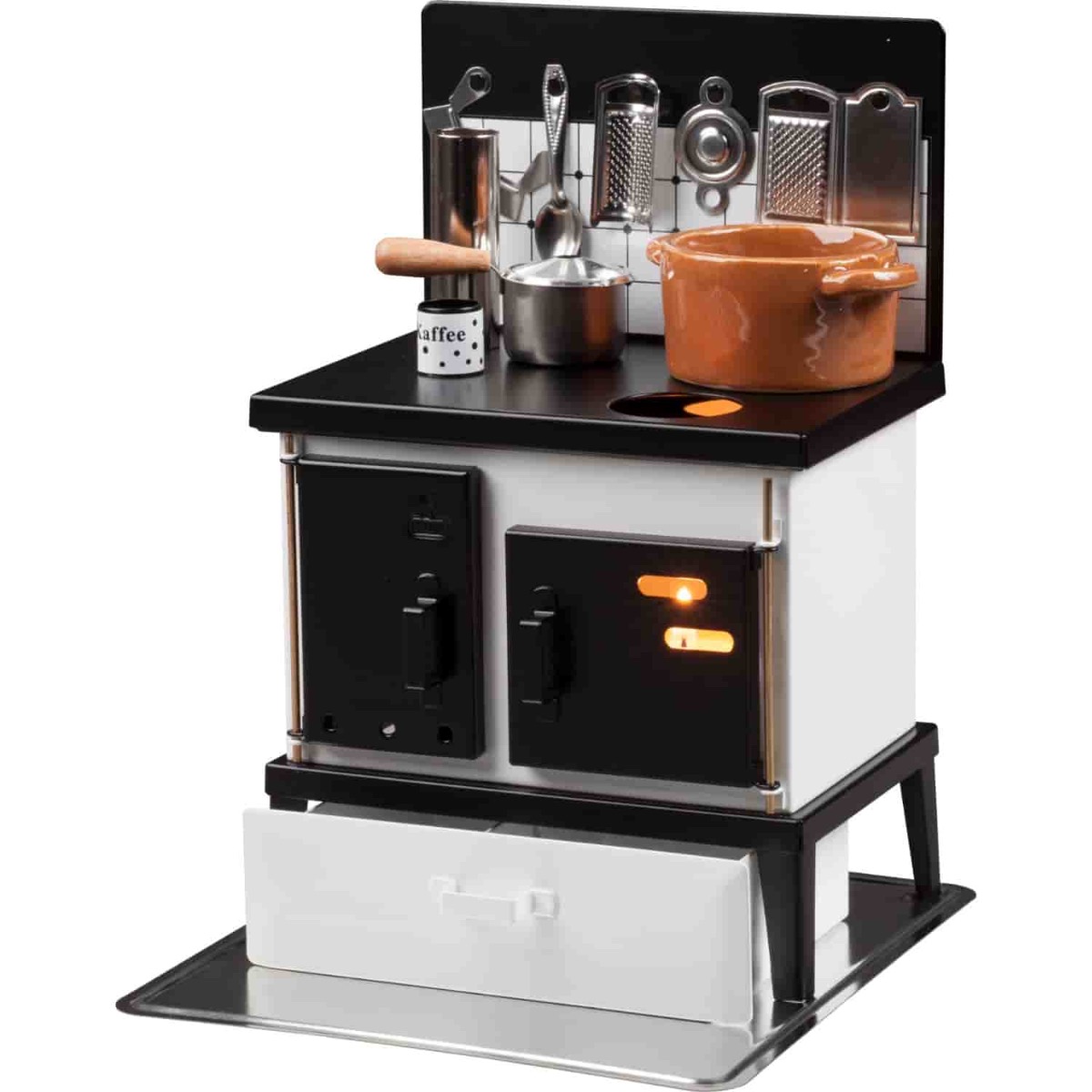 Küchenherd "Der Attraktive" weiß/schwarz