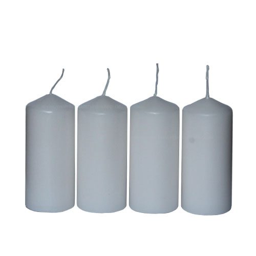 Stumpenkerzen EWA 4 Stück weiß 40x90mm