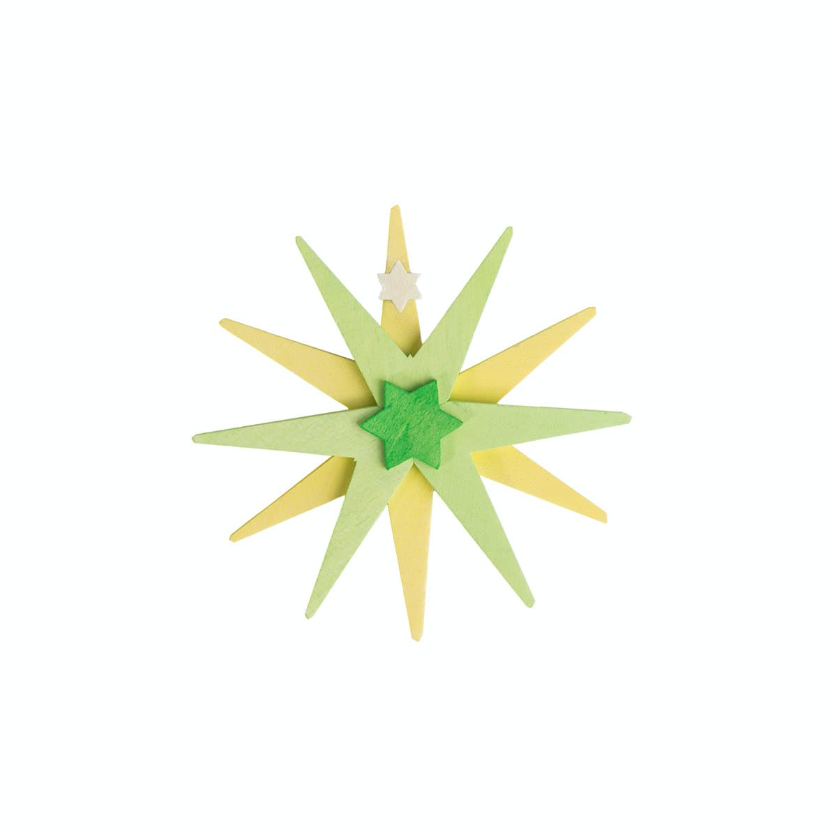 Weihnachtsstern gelb/grün als Baumschmuck - Auslaufartikel