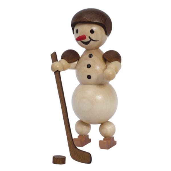 Schneemann Eishockeyspieler stehend mit Helm - Auslaufartikel