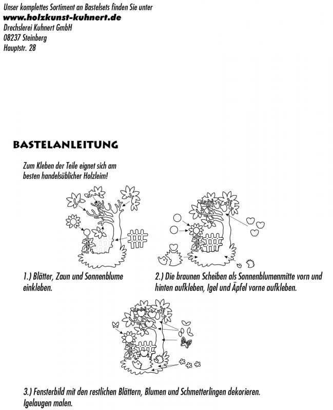 Bastelset Fensterbild Frühling