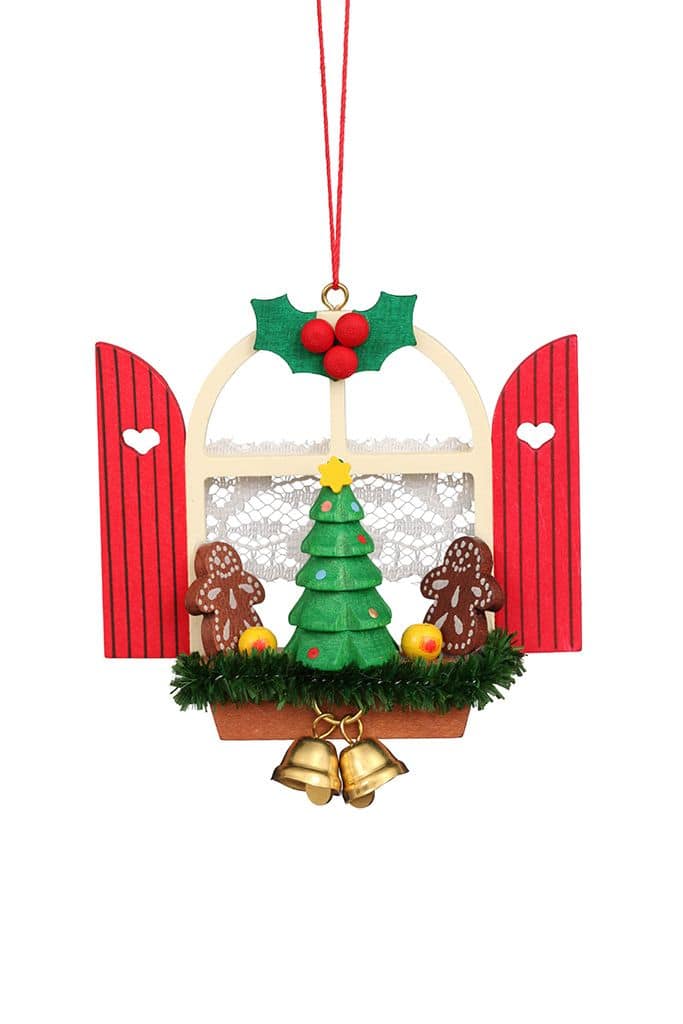 Baumbehang Adventsfenster mit Lebkuchen