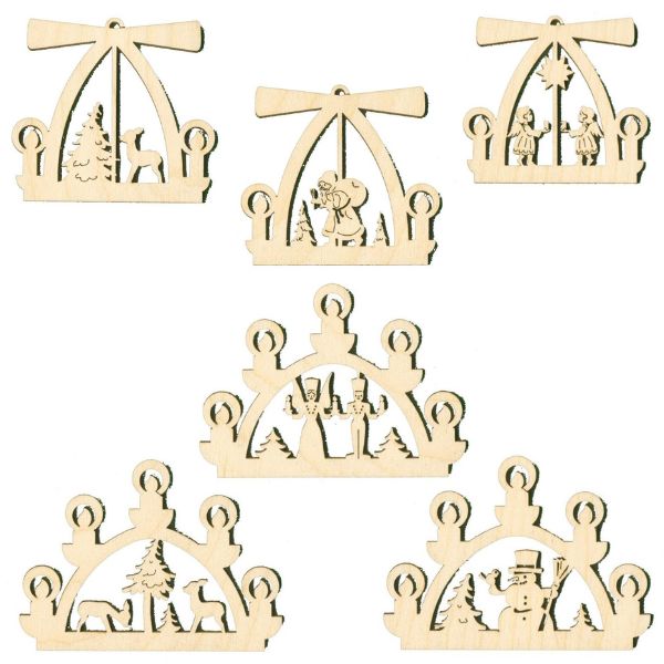 Baumschmuck Erzgebirge 6er-Set