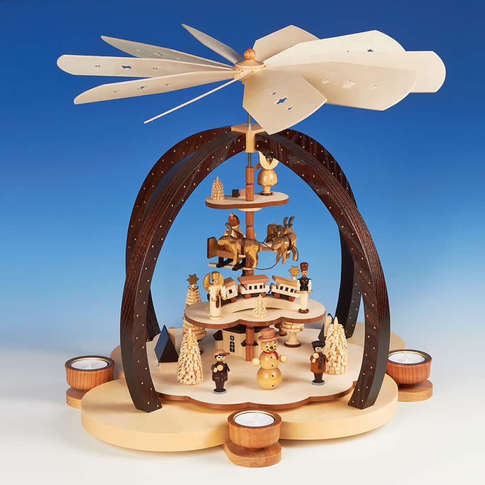 Teelichtpyramide Wolkenzauber