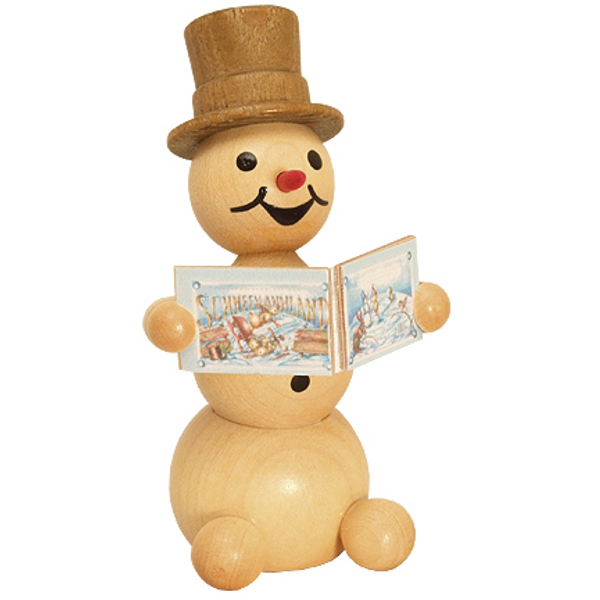 Schneemann mit Buch