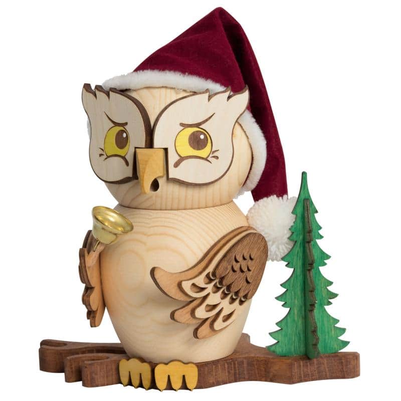 Rauchfigur Eule Weihnachtsmann