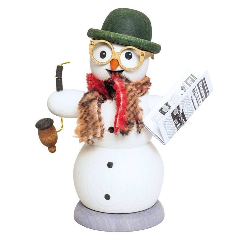 Schneemann mit Zeitung