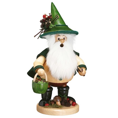 Räuchermann Waldwichtel Pilzsammler grün