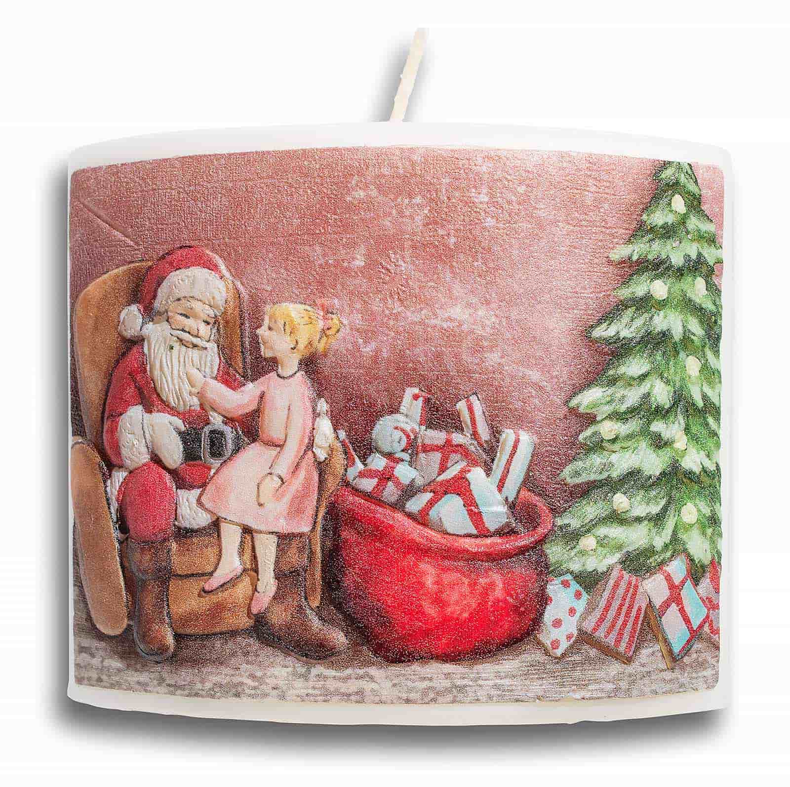 Kerze Ellipse "Weihnachtsabend" 115x100mm