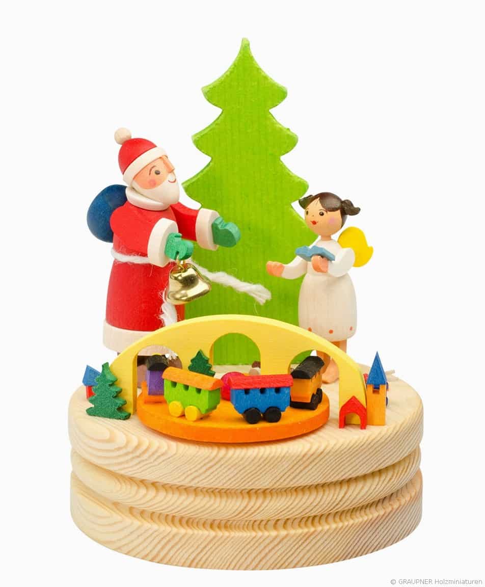 Spieldose Weihnachtsmann und Christkind