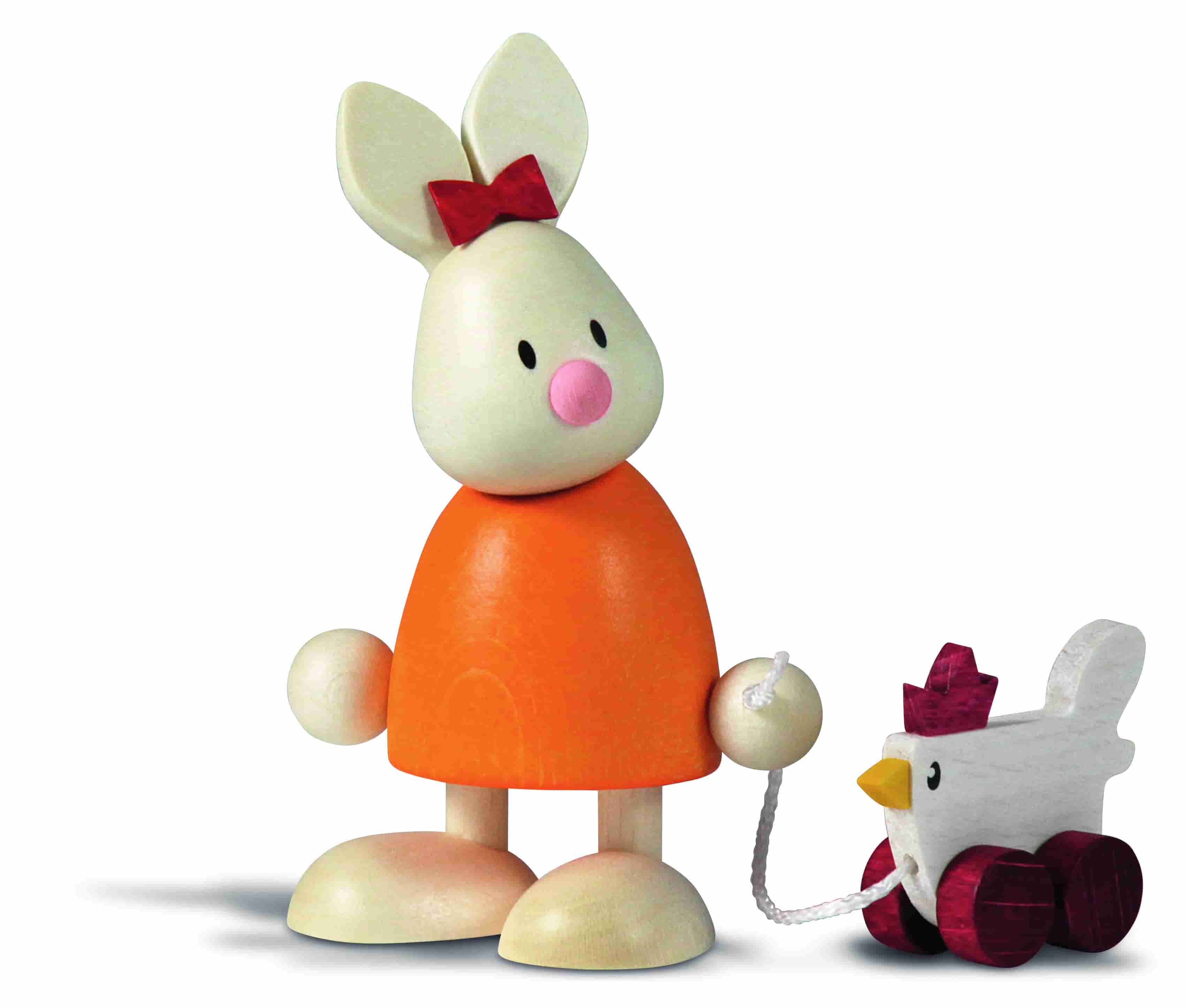 Kaninchen Emma mit Huhn