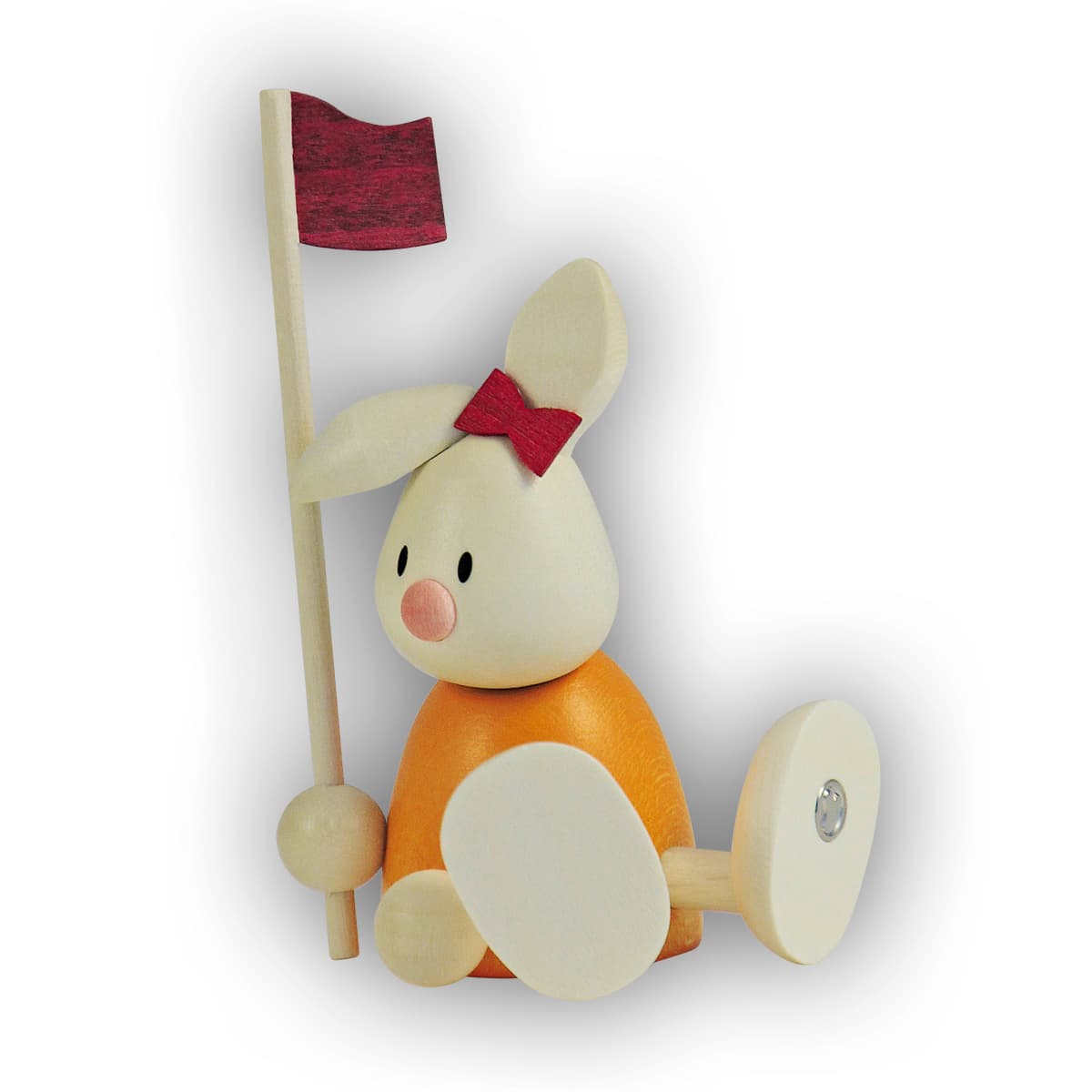 Kaninchen Emma beim Golf - Fahne