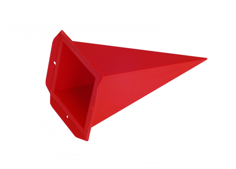 Ersatz-Zacke viereckig für Herrnhuter Sterne aus Kunststoff 40 cm (A4) rot