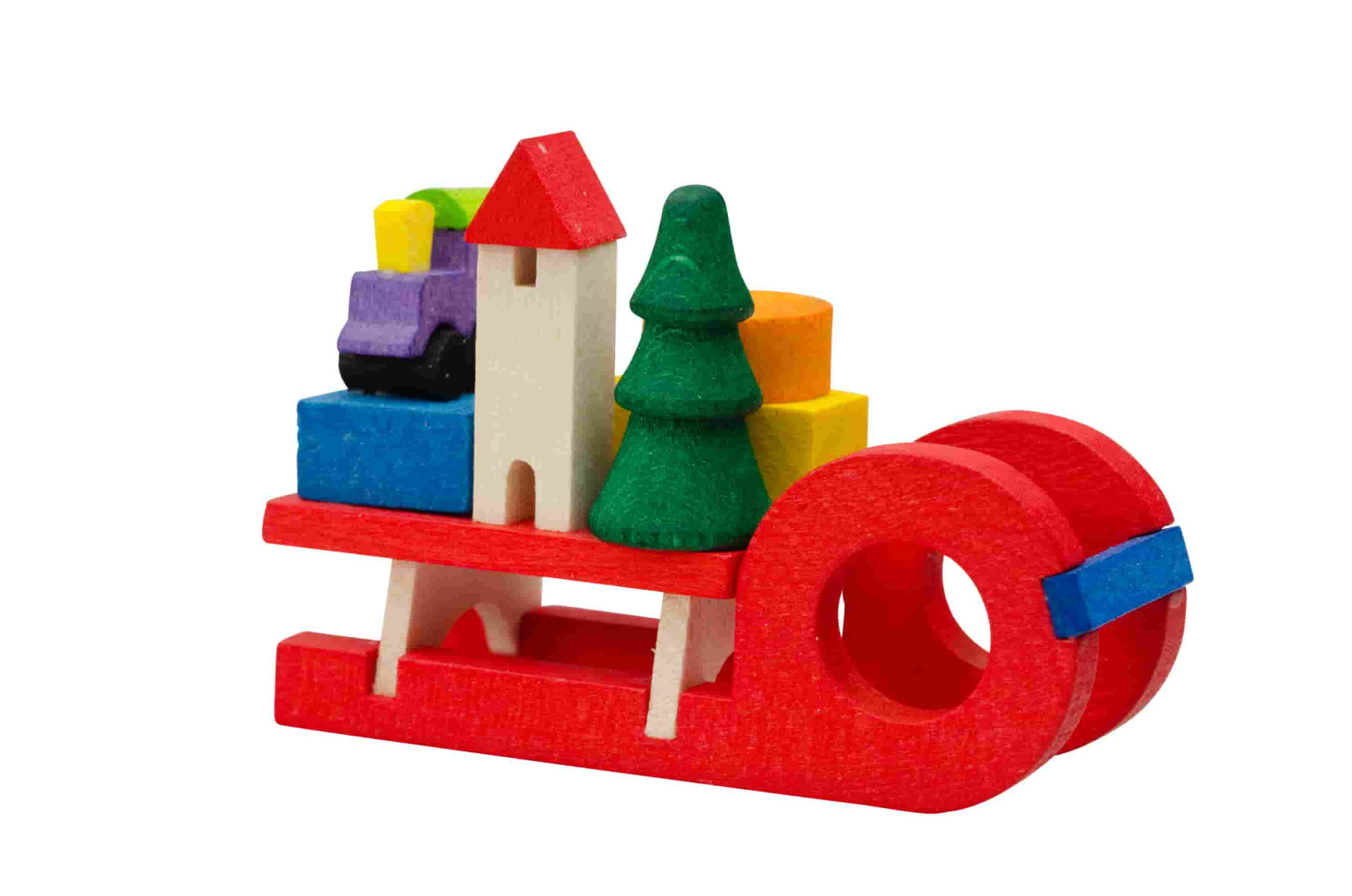 Gabenschlitten rot als Baumschmuck