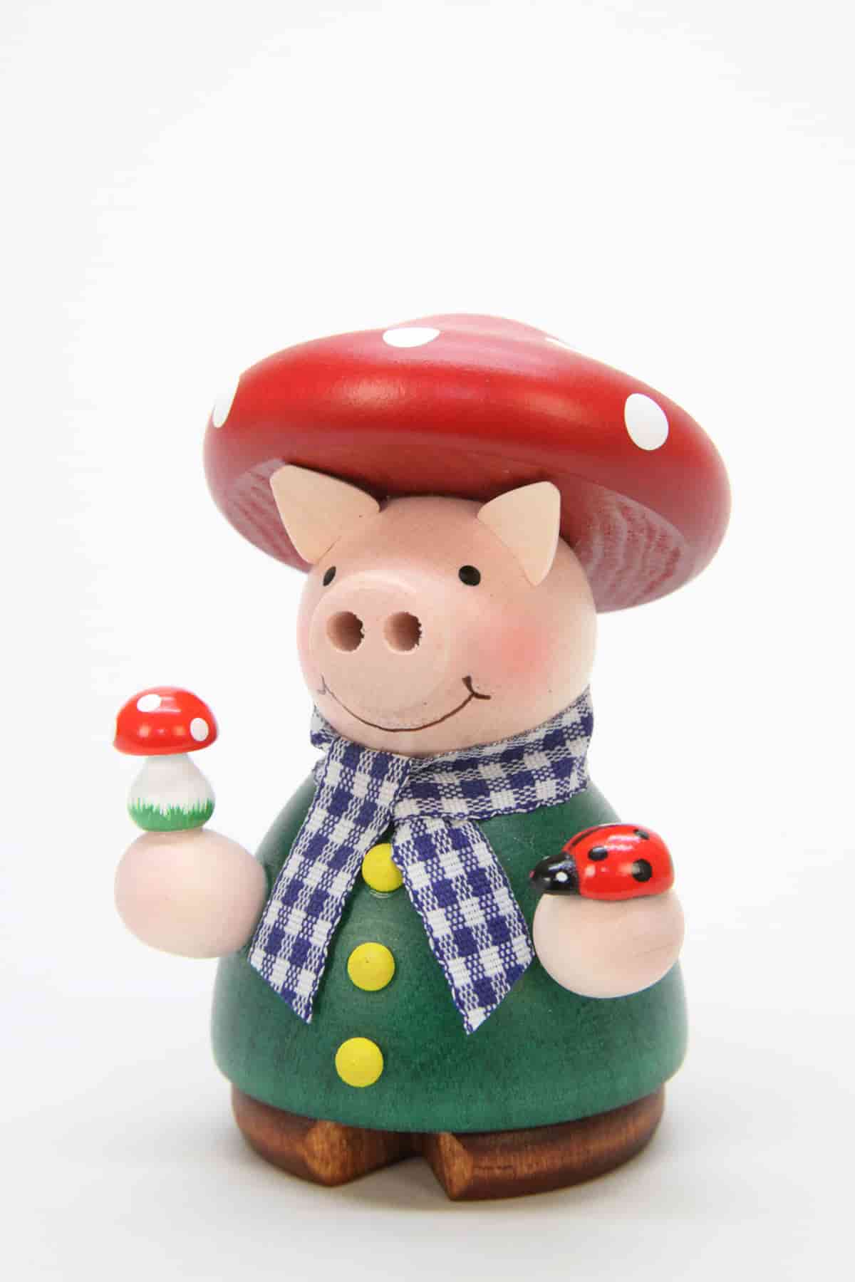 Räuchermann Glücksschweinchen Pilzmännle - Auslaufartikel