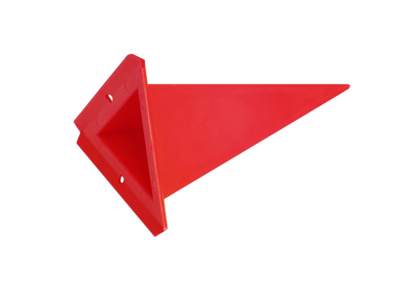 Ersatz-Zacke dreieckig für Herrnhuter Sterne aus Kunststoff 40 cm (A4) rot
