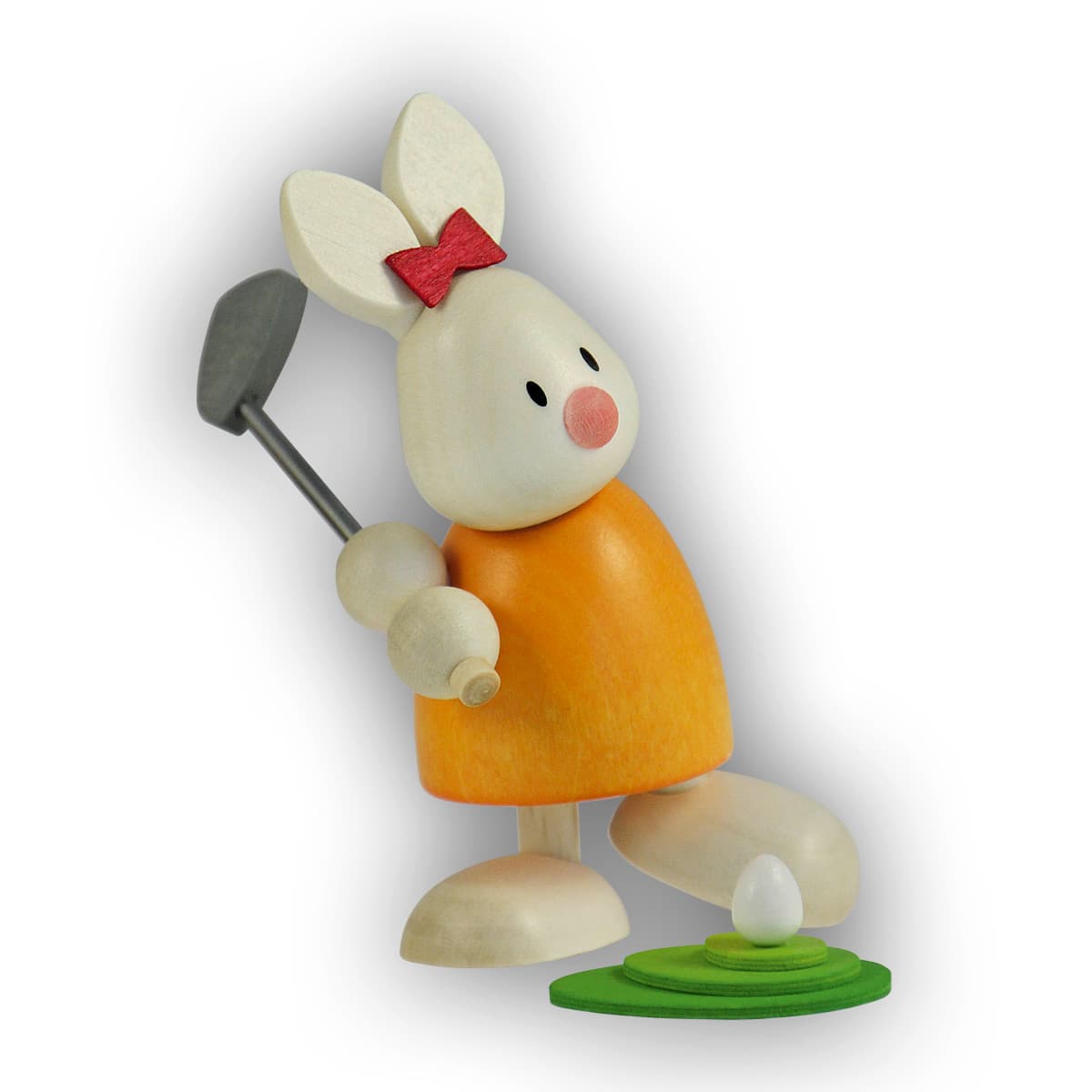 Kaninchen Emma beim Golf - Abschlag