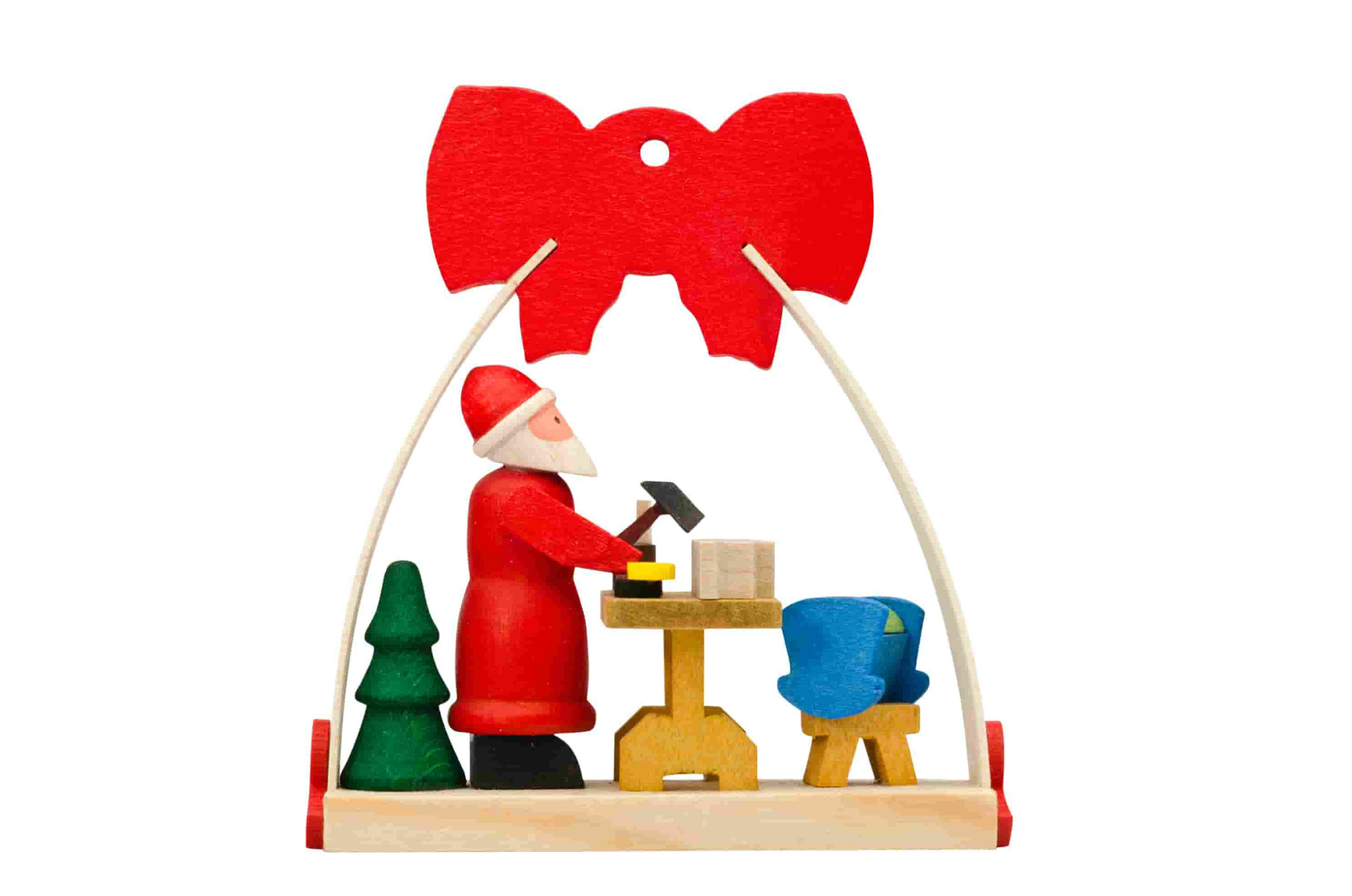 Schleife mit Werkstatt als Baumschmuck