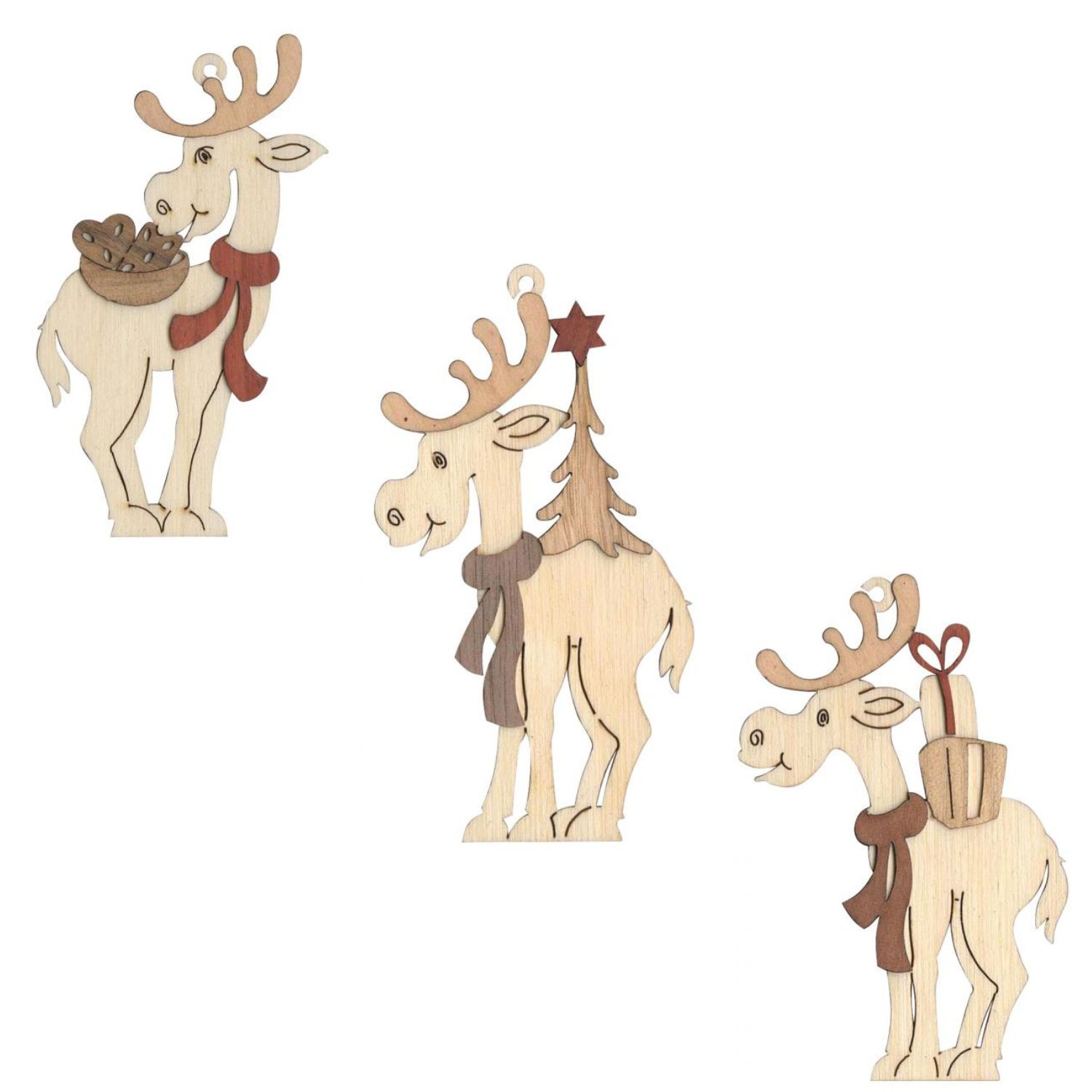 Baumschmuck Elch 6er-Set