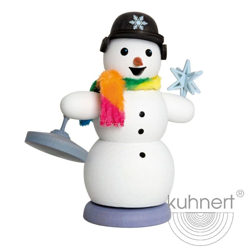 Schneemann mit Eisstock - Auslaufartikel