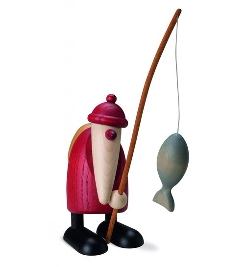 Weihnachtsmann mit Angel