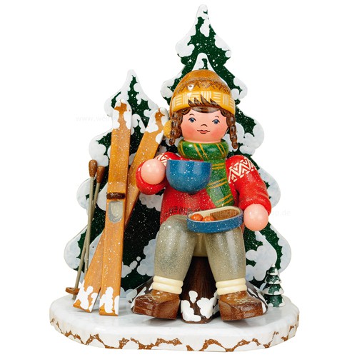 Hubrig - Winterkinder Räucherwichtel Schneeschuhfahrerin