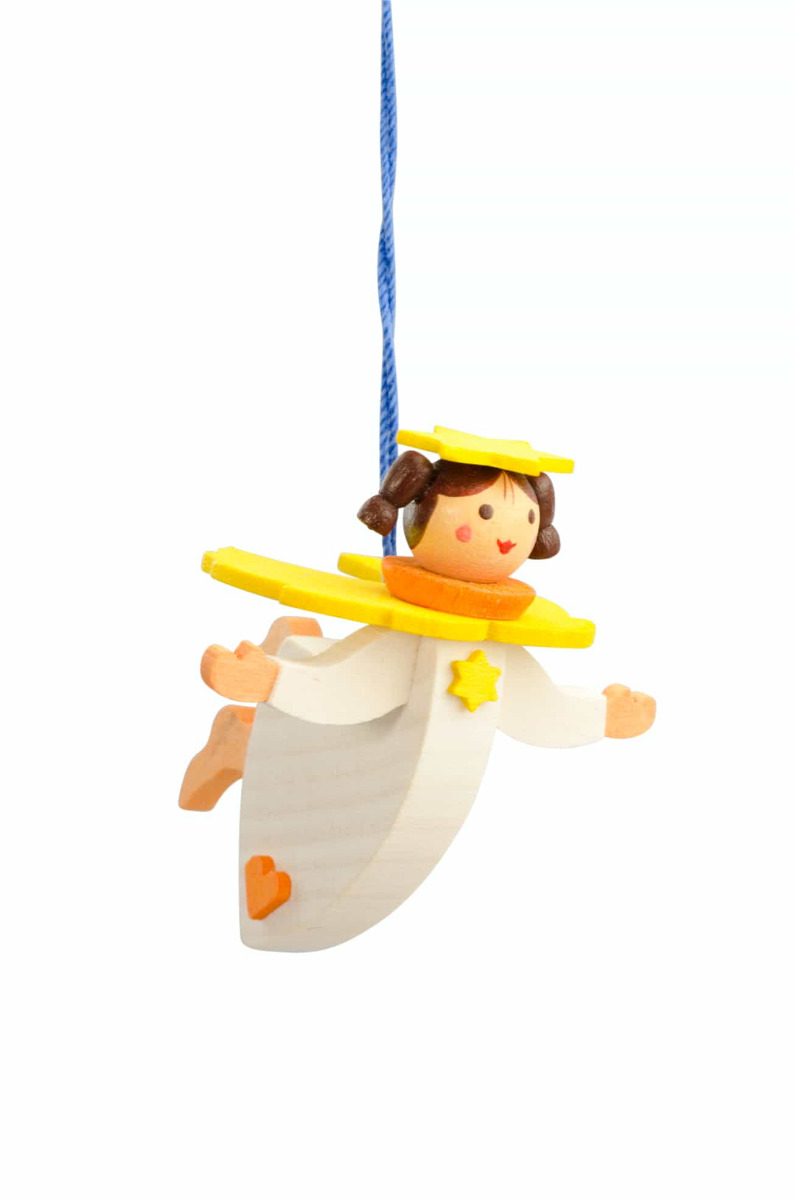 Schwebeengel gelb als Baumschmuck