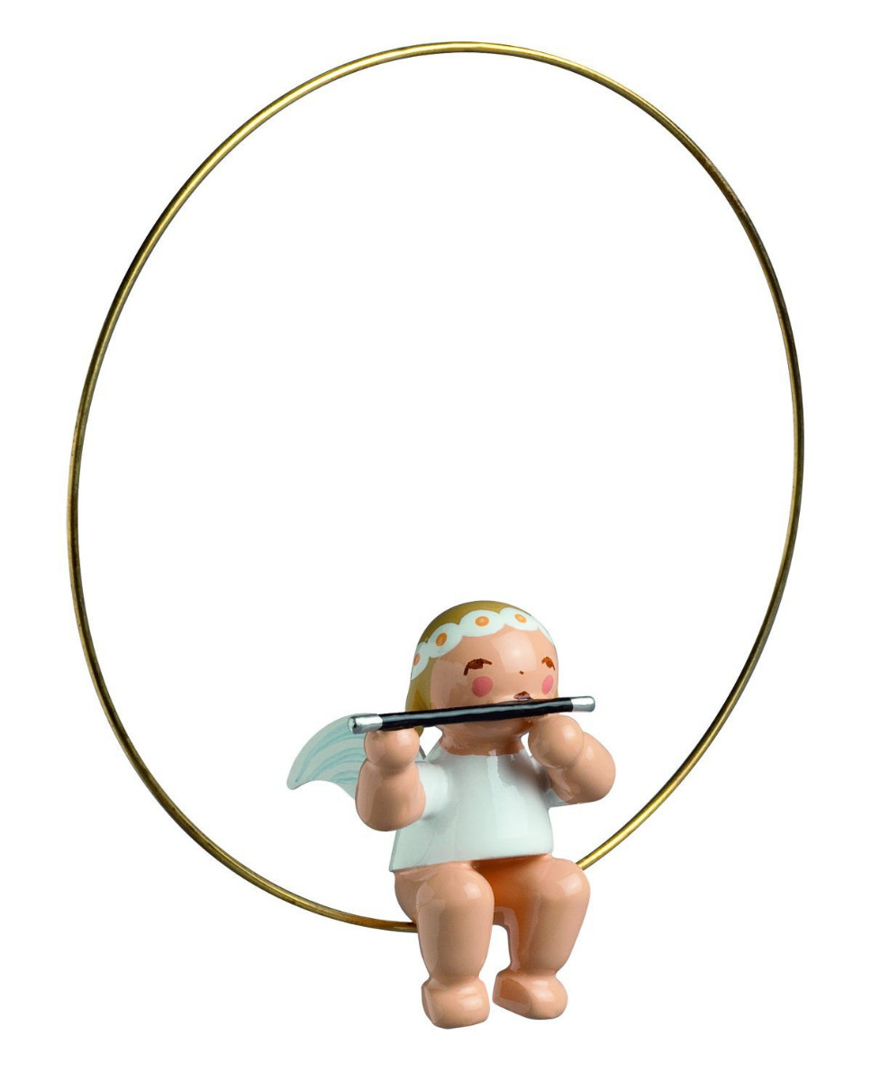 Margeritenengel im Ring mit Querflöte