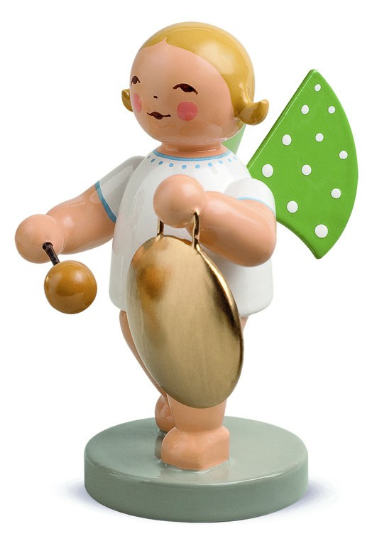 Engel mit Gong - braunes Haar