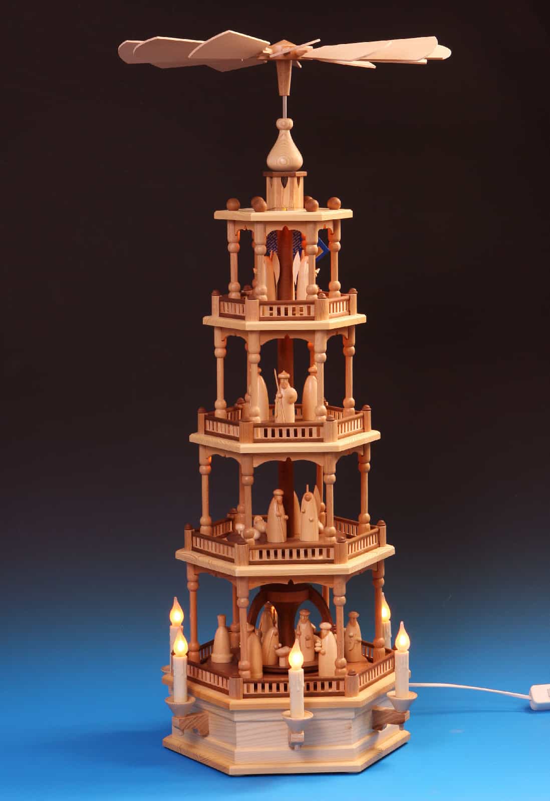 Pyramide Christi Geburt 4-stöckig, elektr.