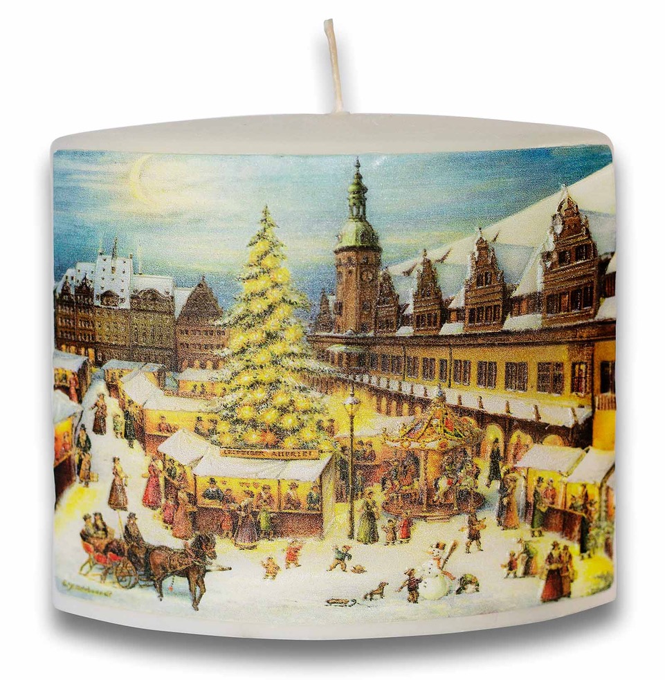 Kerze Ellipse "Leipzig" 115x100mm