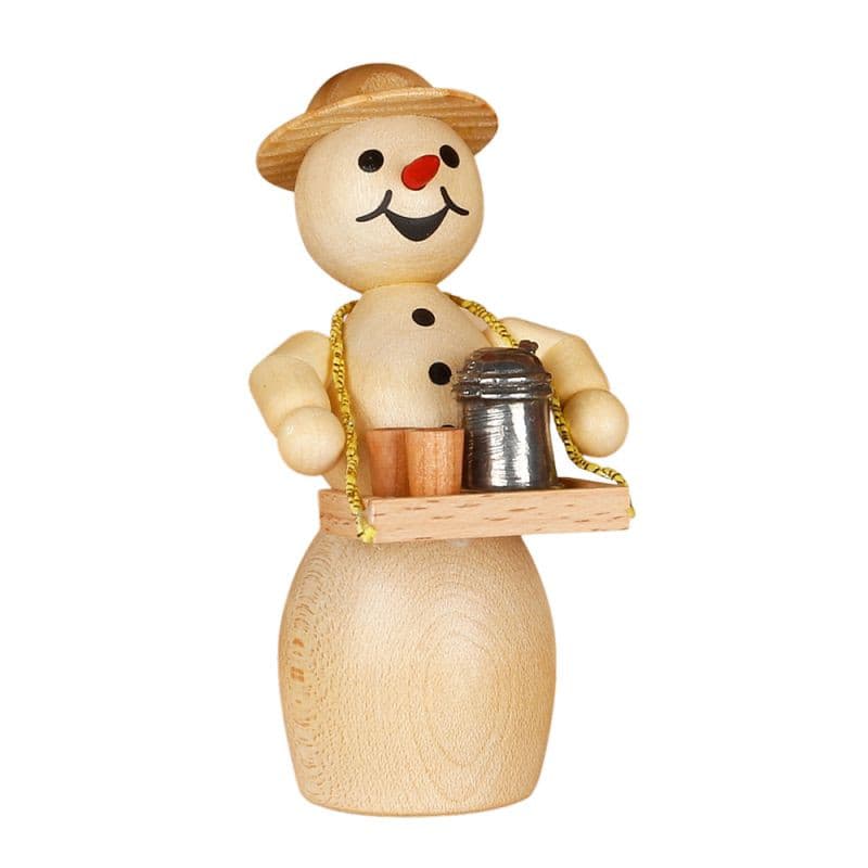Schneefrau Wirtin mit Bierkrug