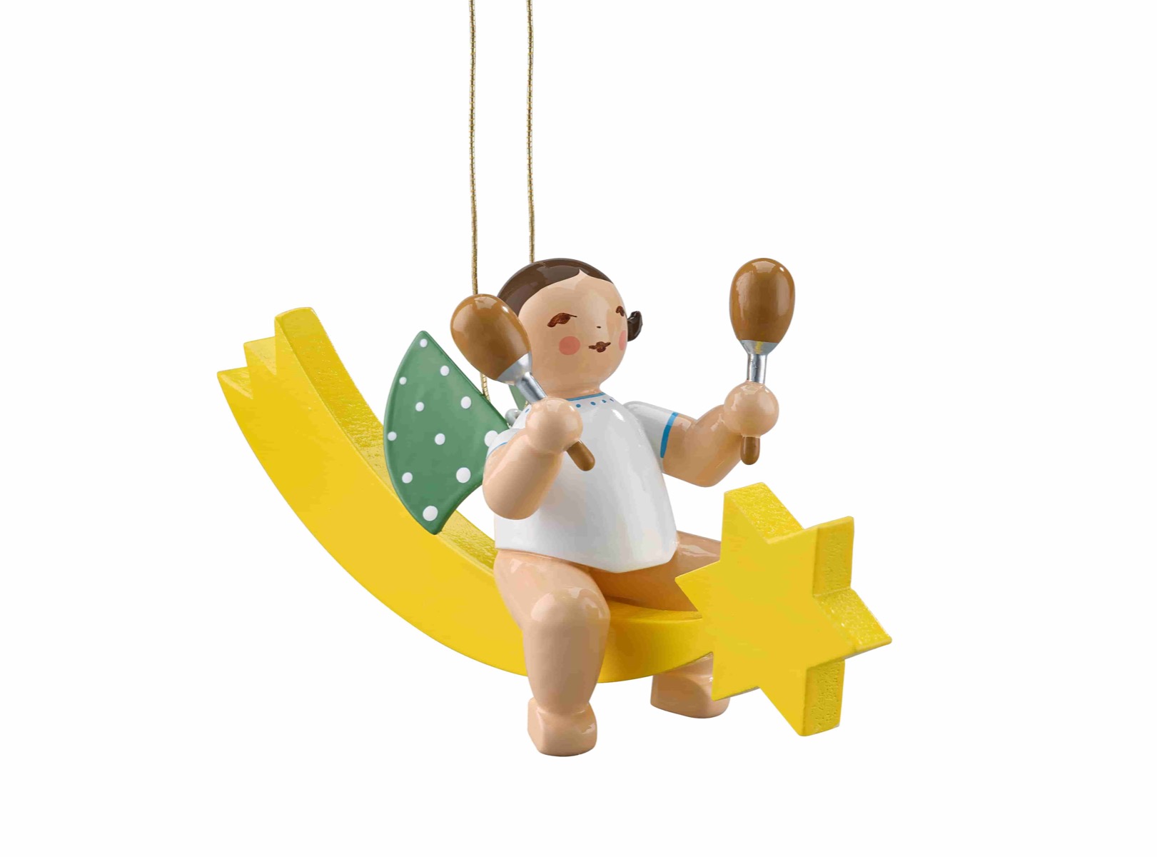 Engel mit Maracas auf Schweif