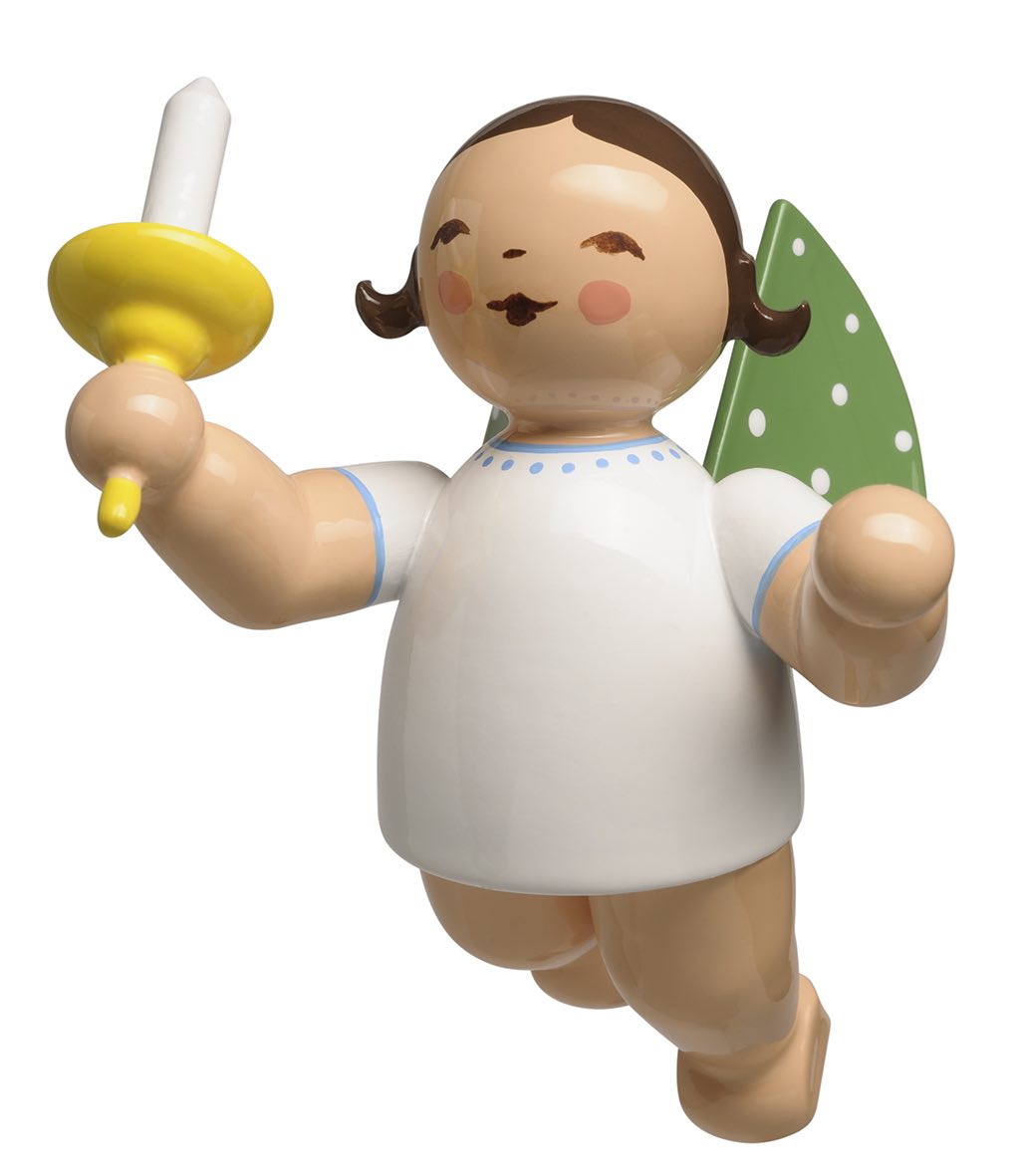 Engel mit Kerze schwebend