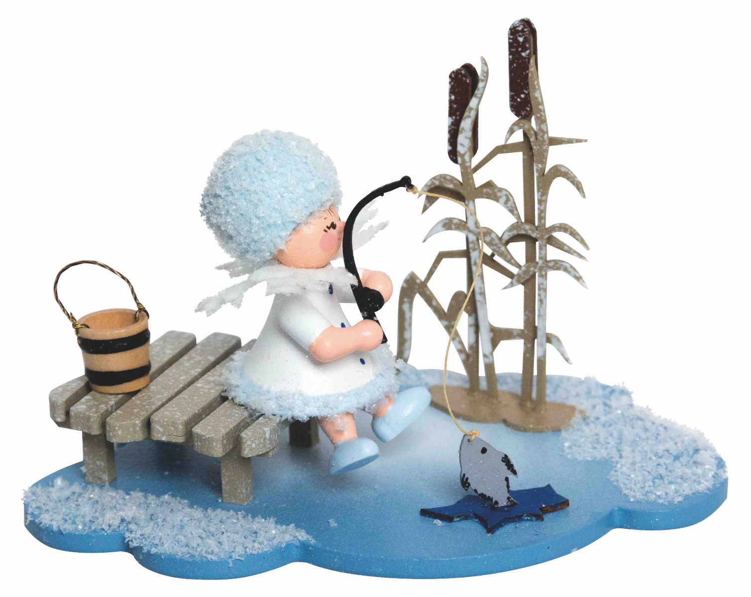 Schneeflöckchen auf Wolke Eisangler