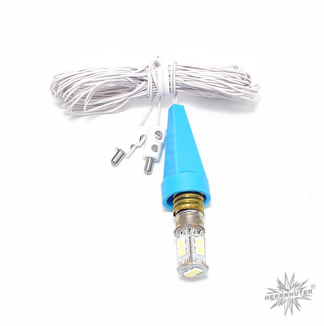 Ersatzbeleuchtung für Herrnhuter Sterne ø 13 cm mit LED und blauer Kappe (A1e/A1b)