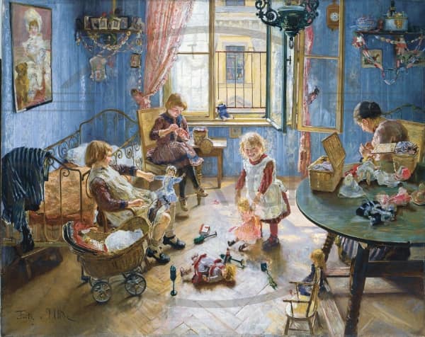 Adventskalender - Fritz von Uhde Kinderstube