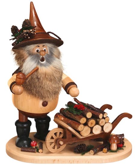 Räuchermann Waldwichtel mit Schiebock